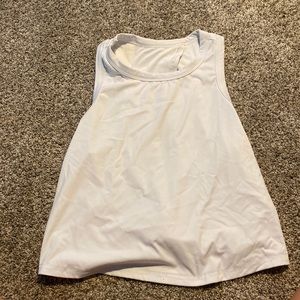 Athletic white tank top- Open back